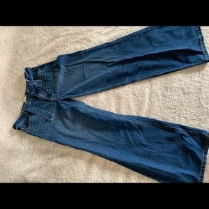 Dark denim with built in belt